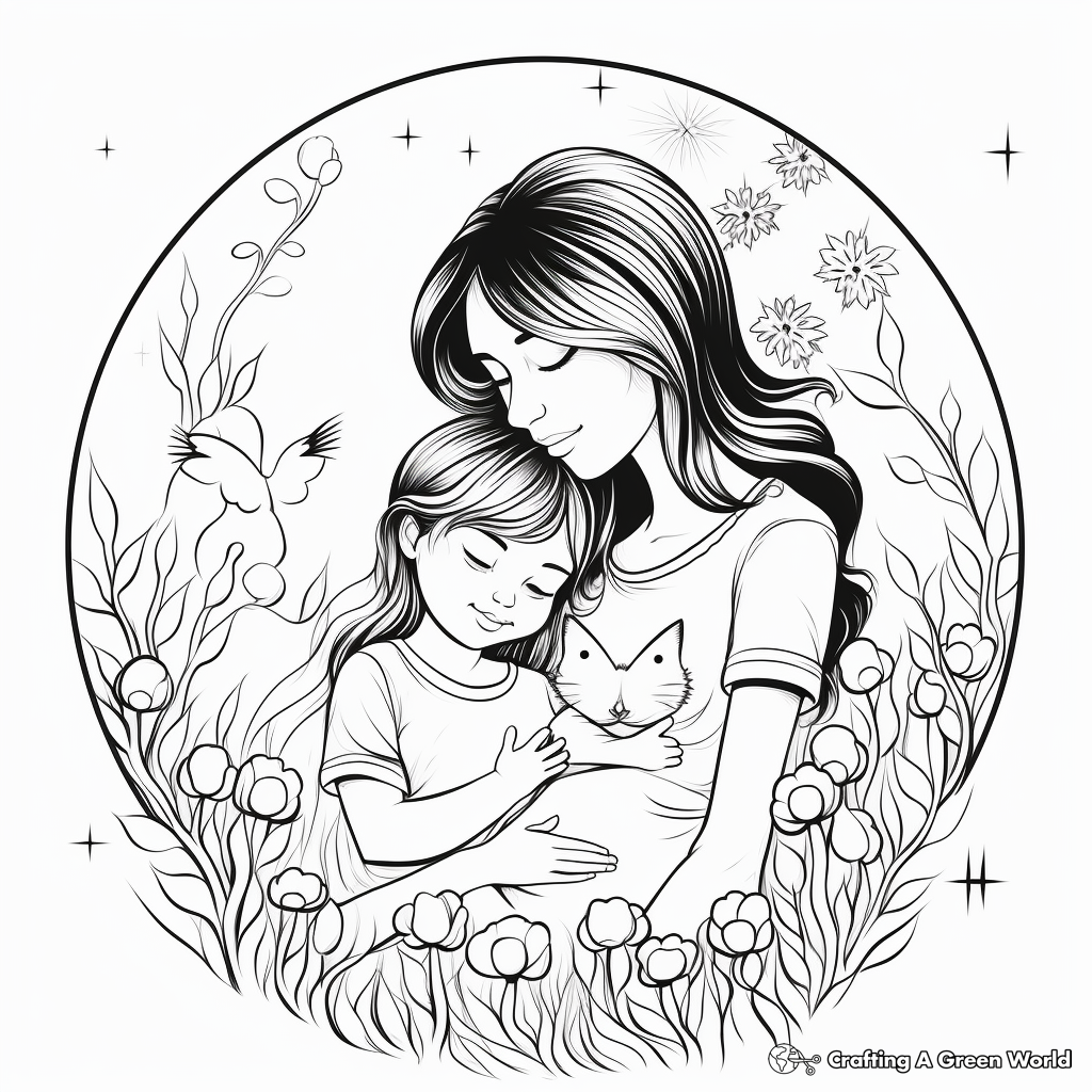 Mothers day coloring pages