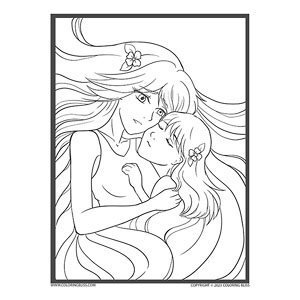 Mothers day coloring pages for adults