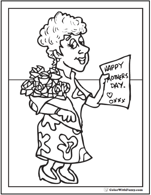 Mothers day coloring pages â printable digital pdf downloads