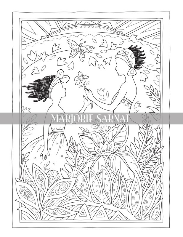 A mothers love coloring collection printable coloring pages â marjorie sarnat design illustration