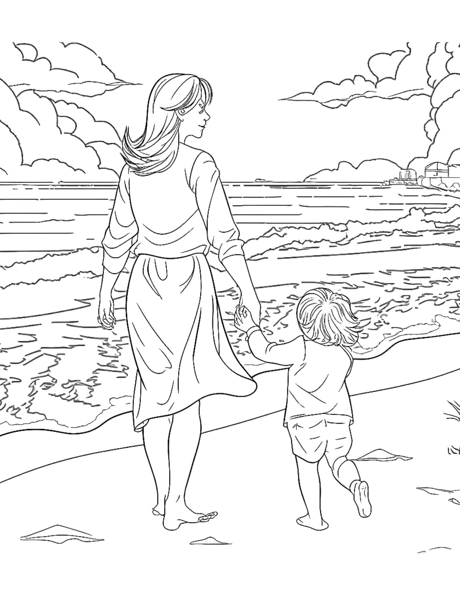 Hearty mothers day coloring pages