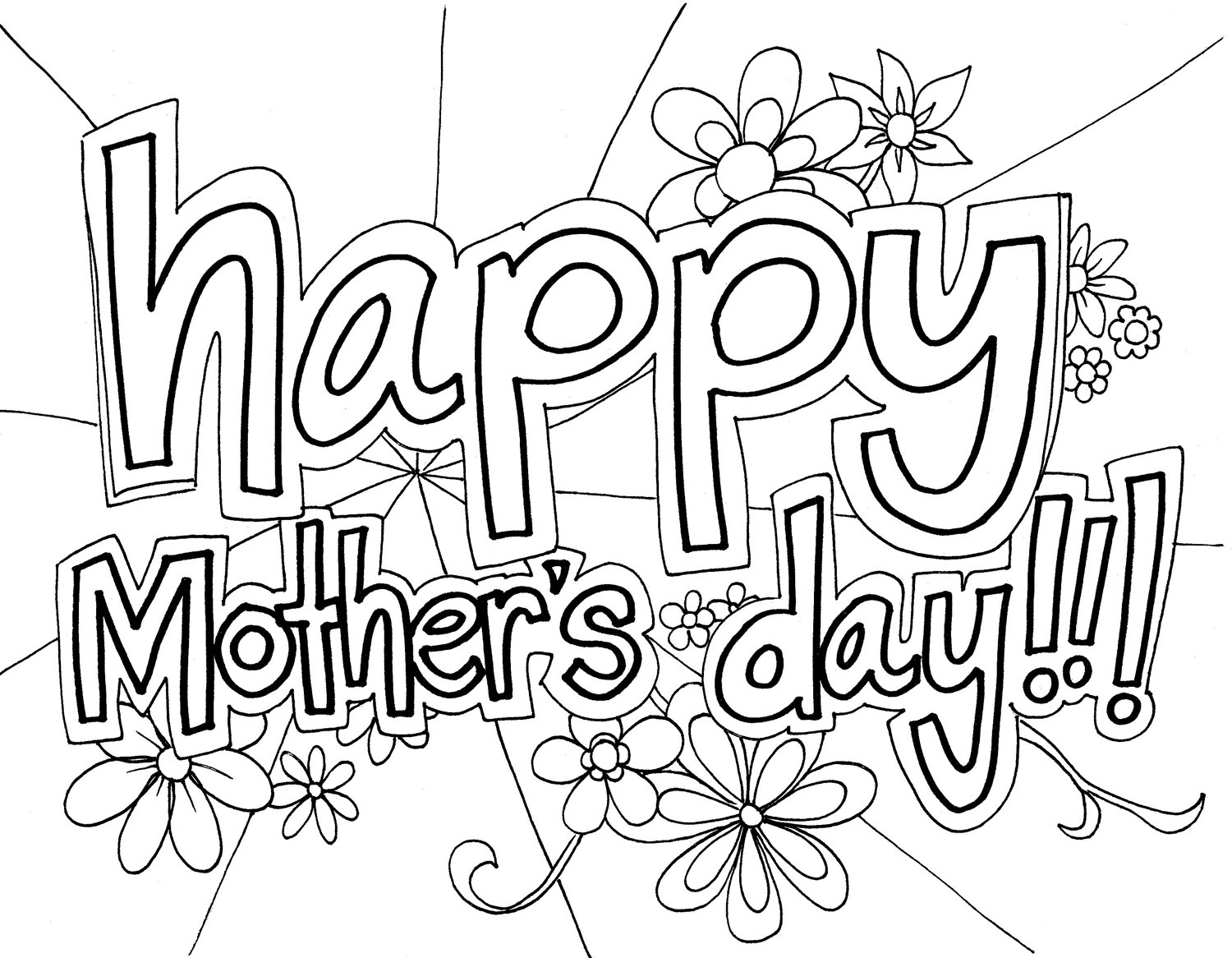 Free printable mothers day coloring pages for kids