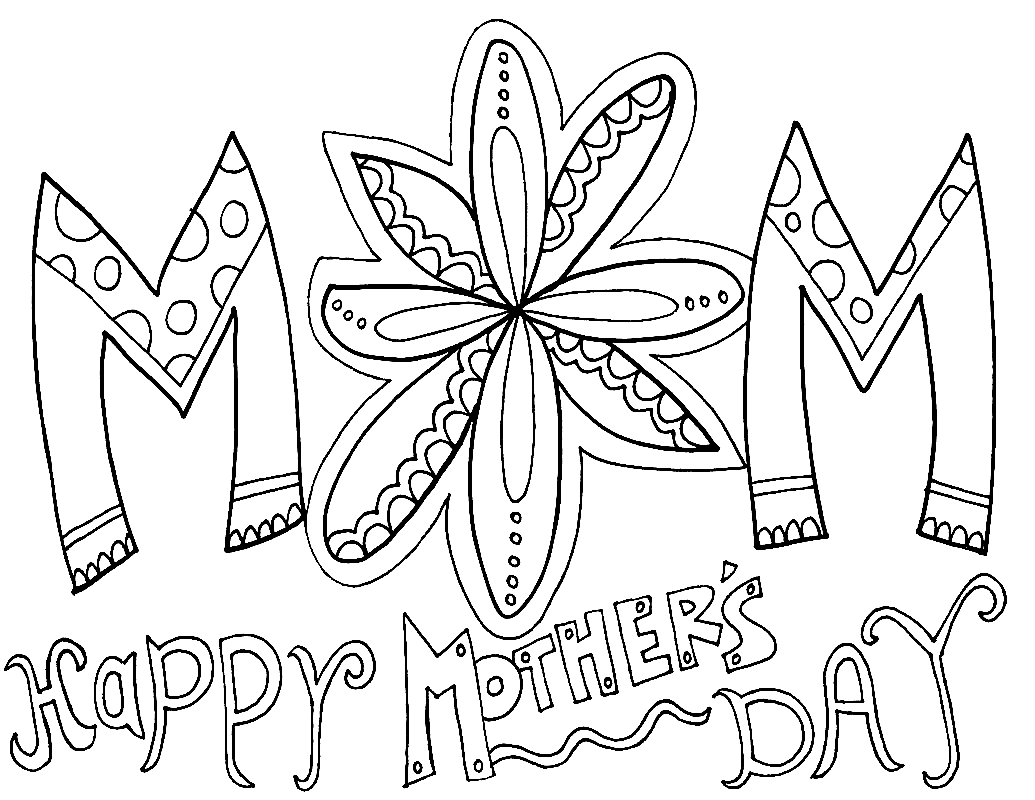 Mothers day coloring pages printable for free download