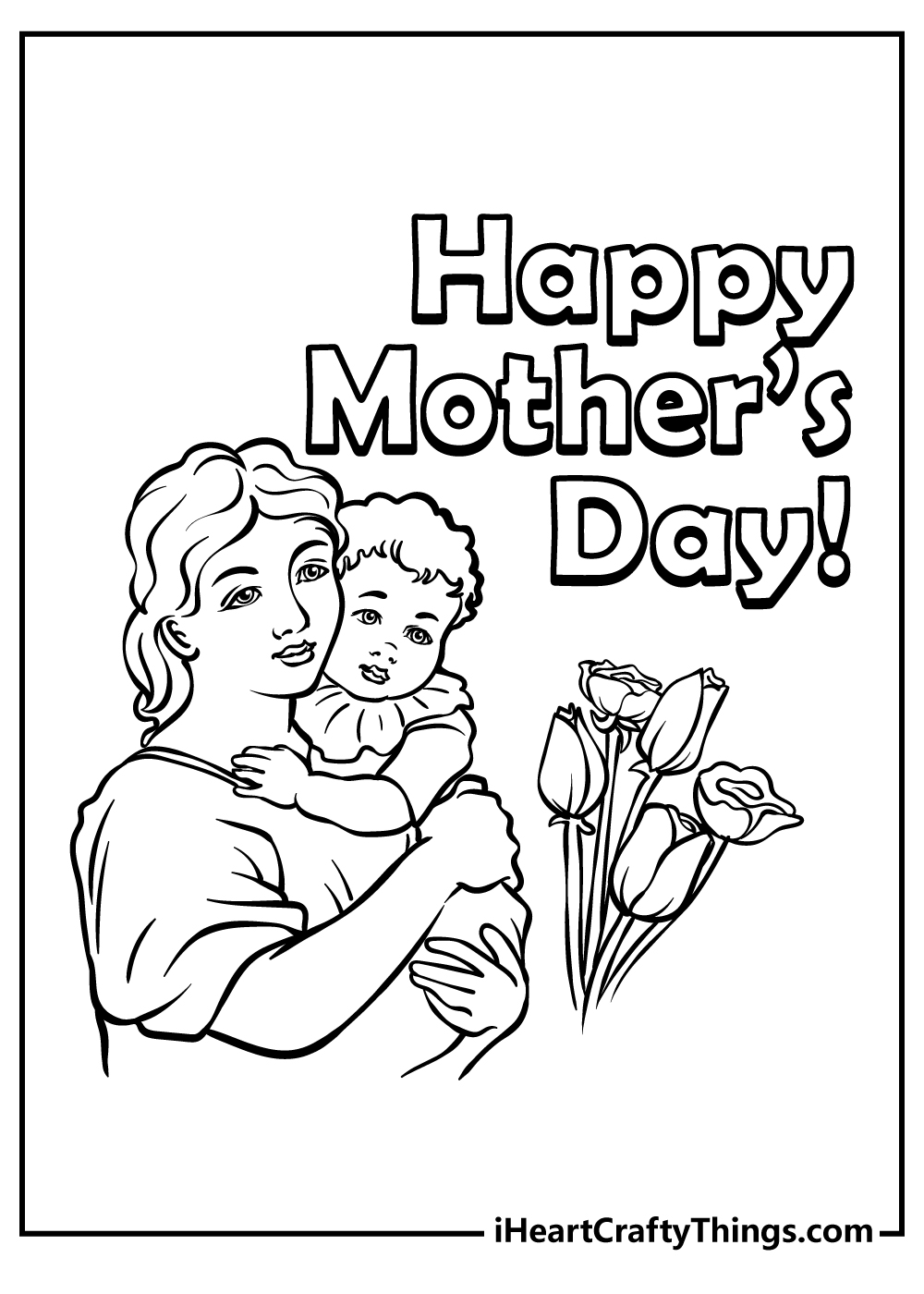 Mothers day coloring pages free printables