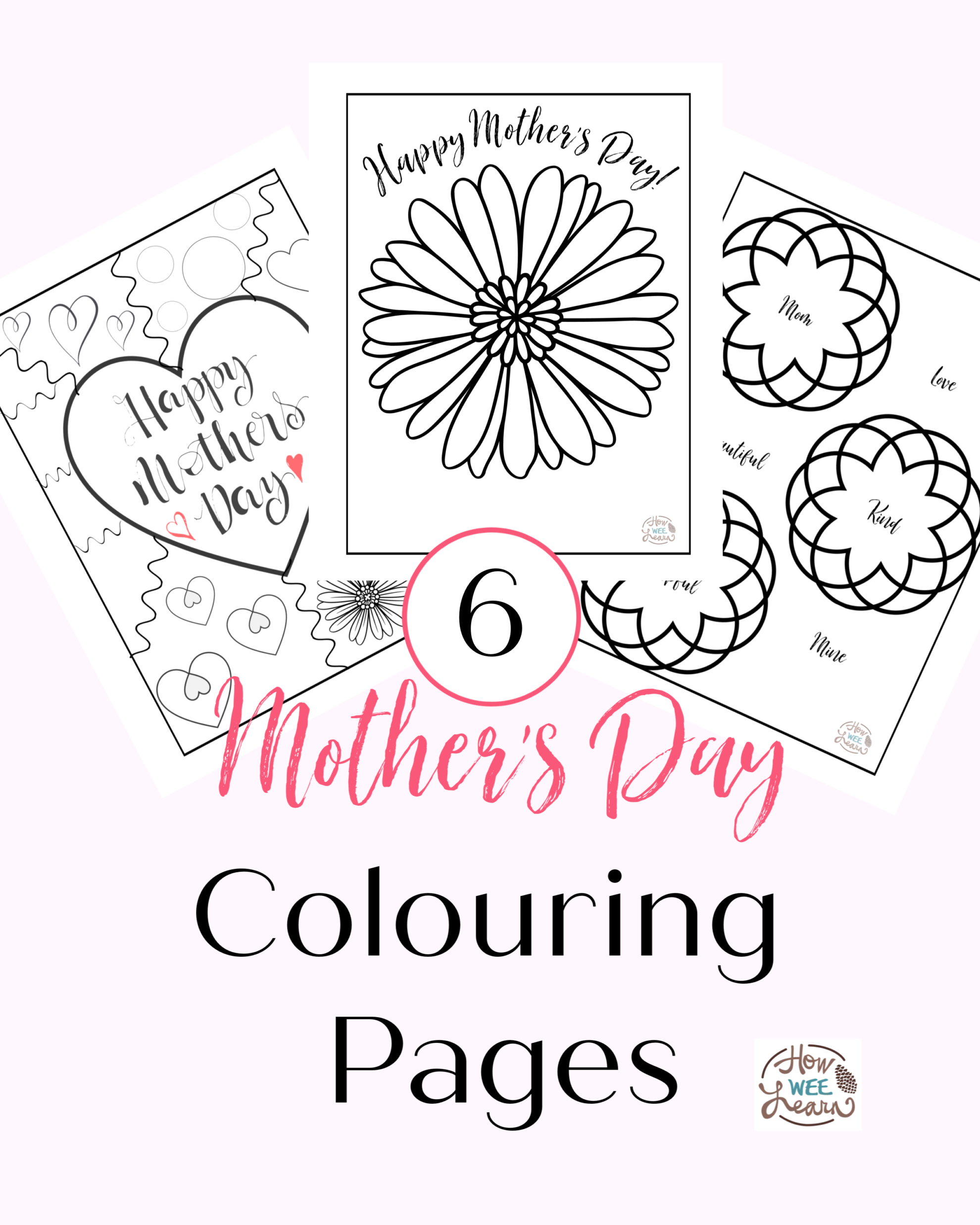 Mothers day colouring pages