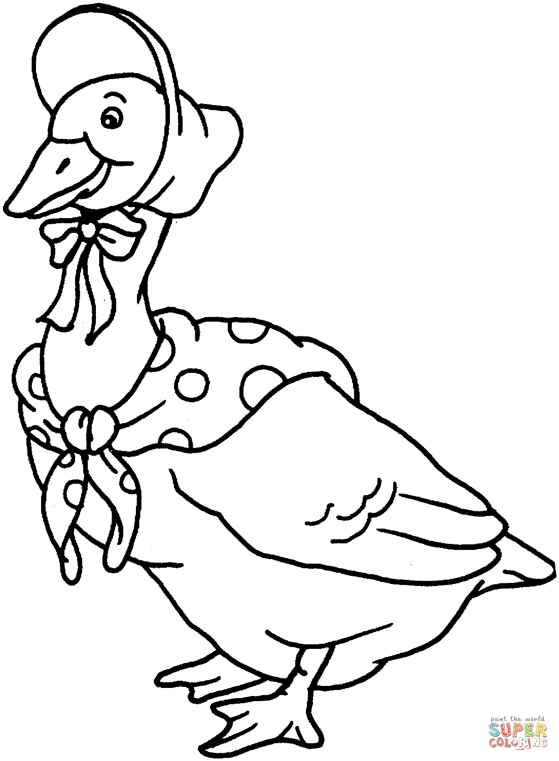 Mother goose coloring page free printable coloring pages