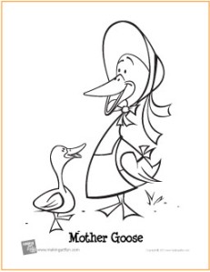 Cackle cackle mother goose lyrics and coloring page â the songs we sing