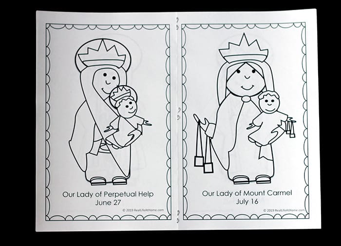 Free printable mary coloring book for catholic kids