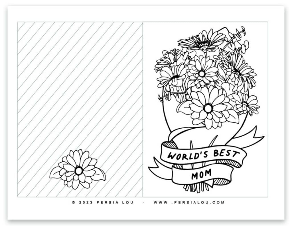 Free printable mothers day cards to color