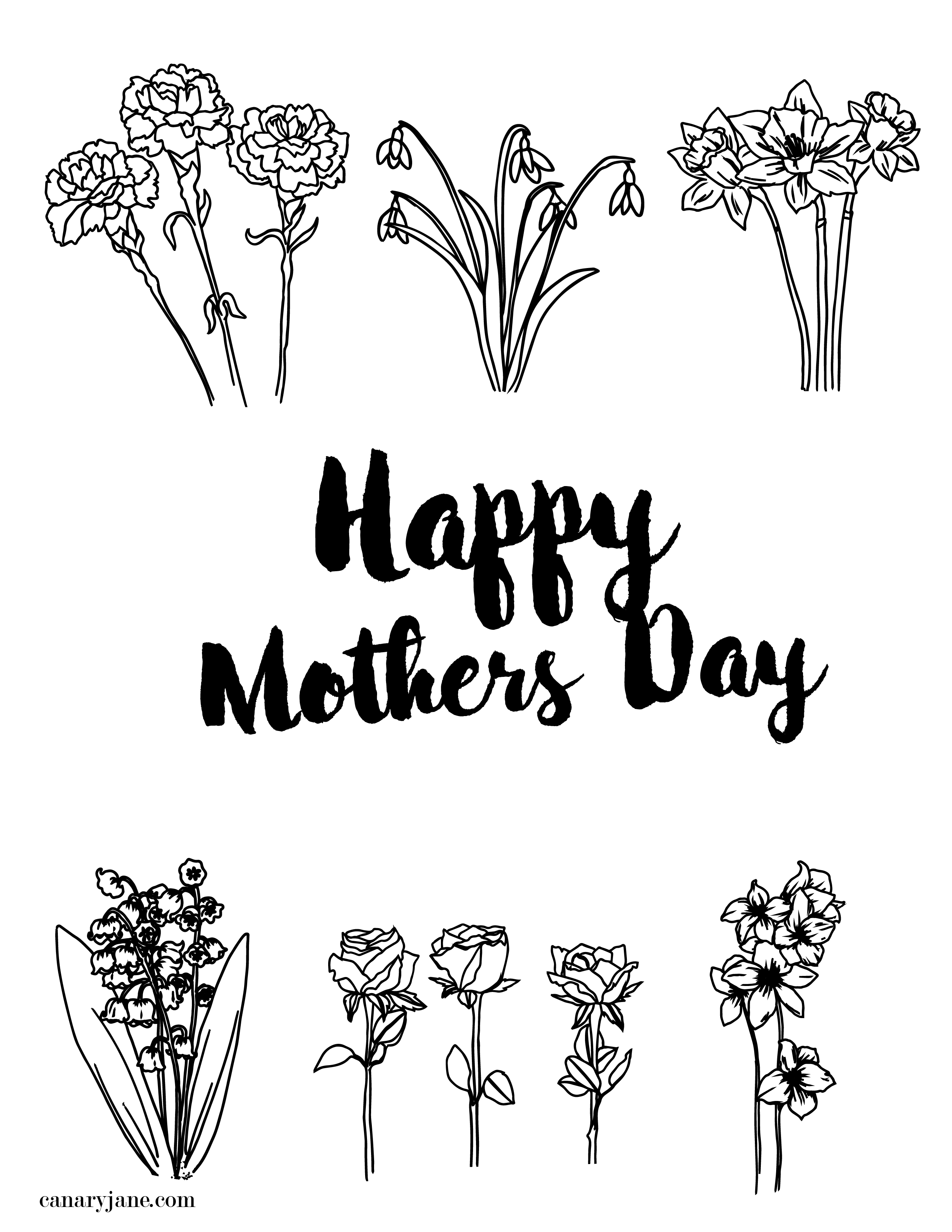 Free printable coloring pages for mothers day and grandma