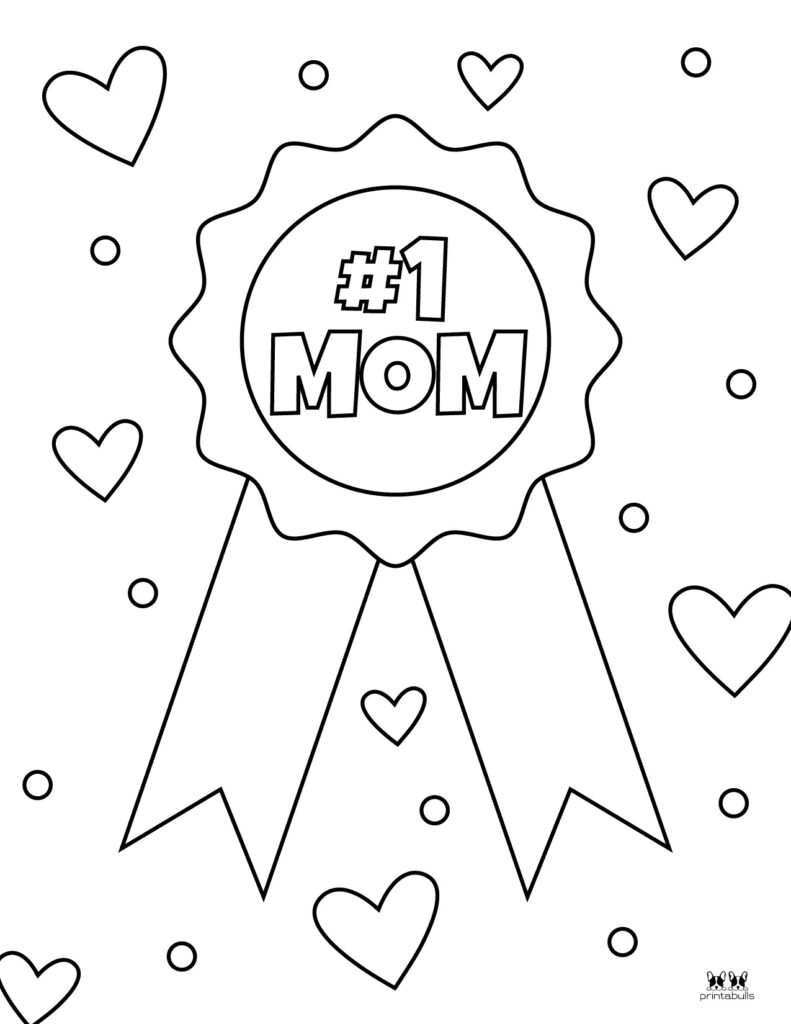 Mothers day coloring pages