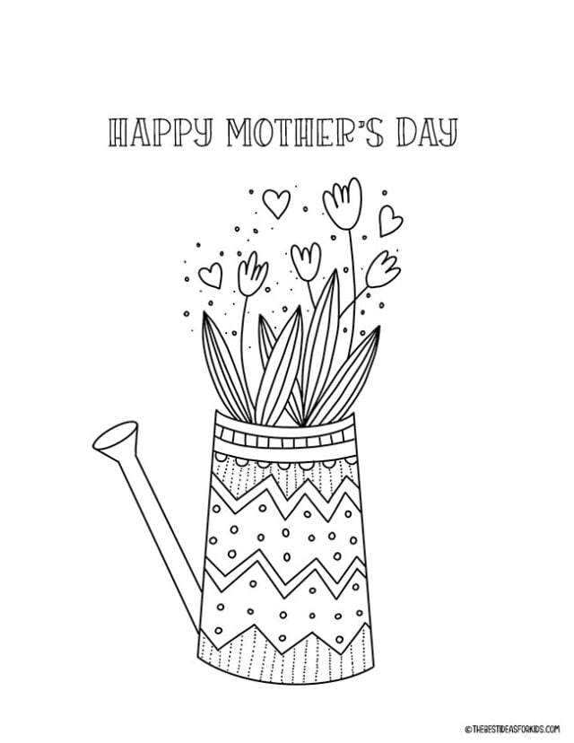 Mothers day coloring pages