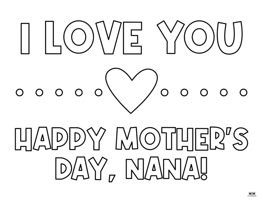 Mothers day coloring pages