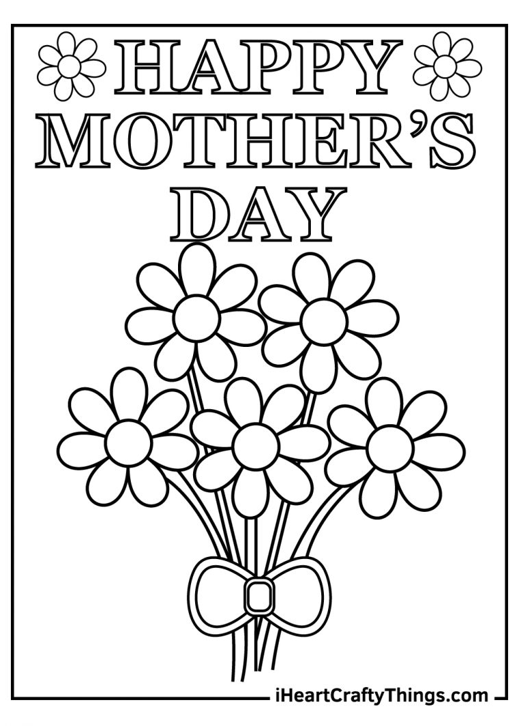 Mothers day coloring pages free printables