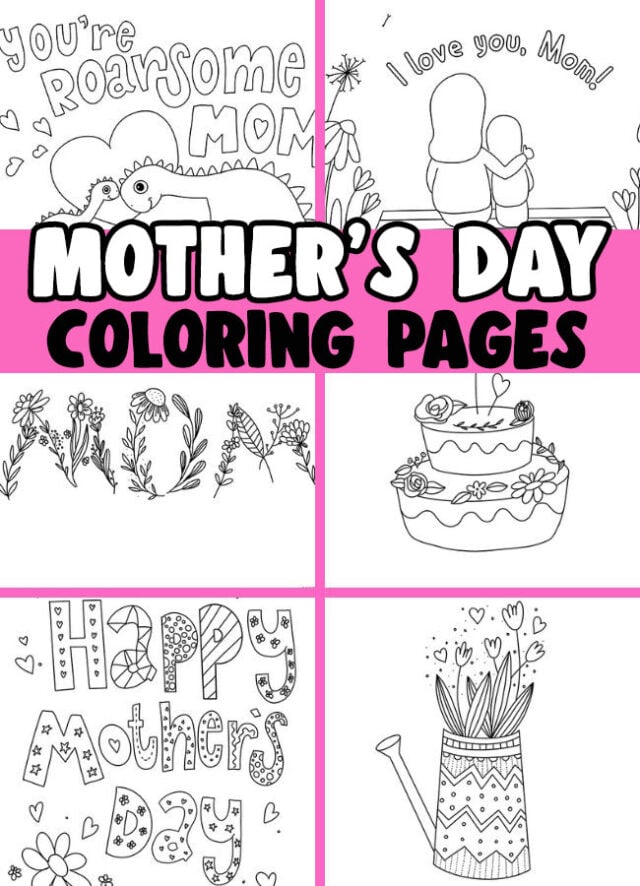 Mothers day coloring pages