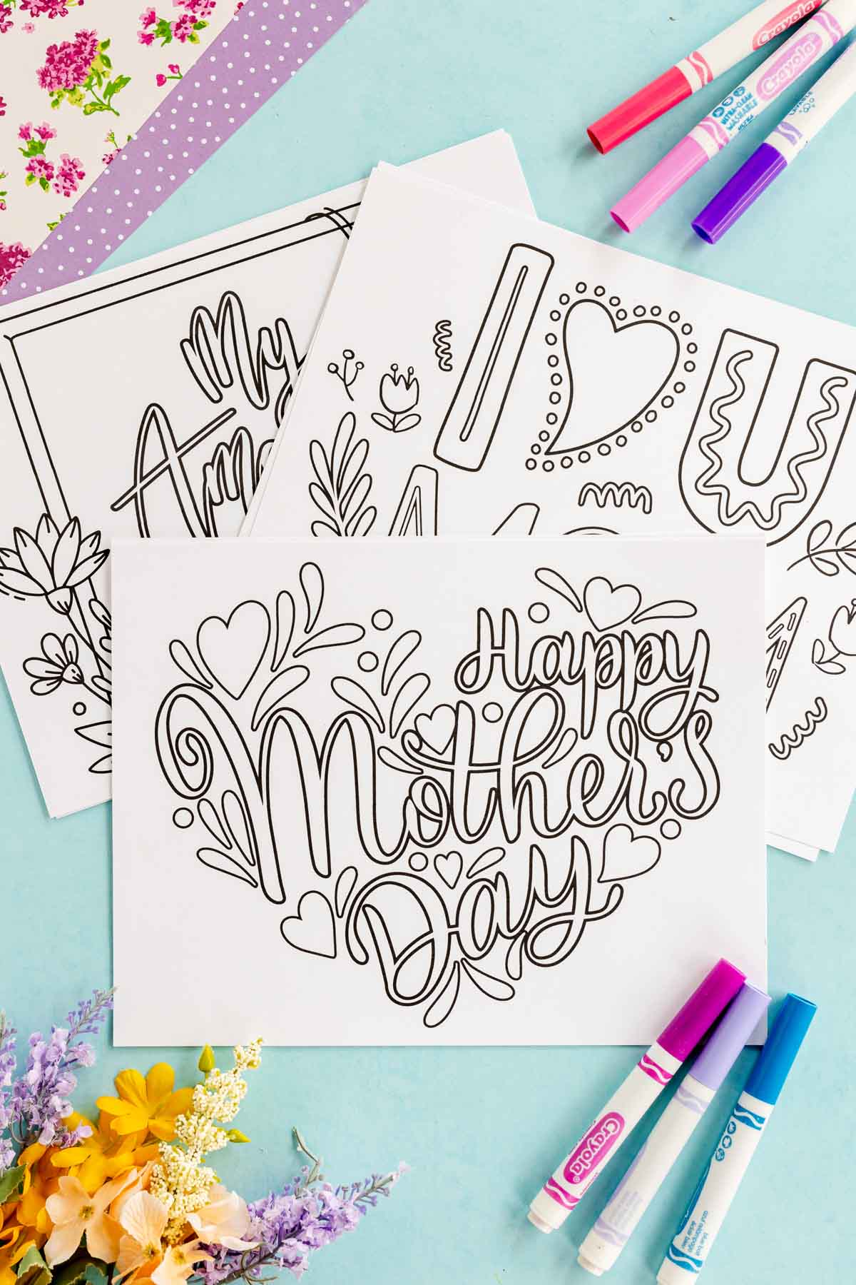 Free printable mothers day coloring pages