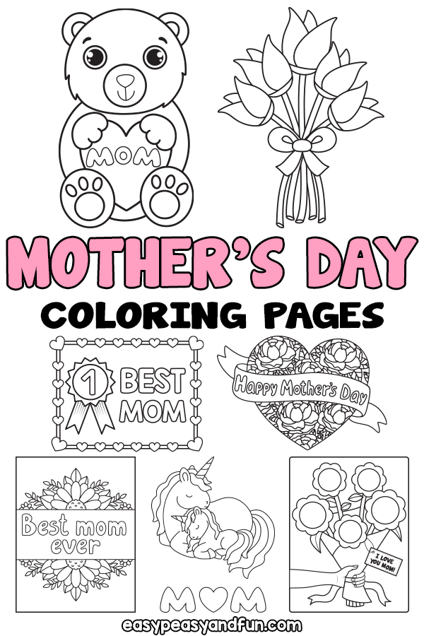 Printable mothers day coloring pages