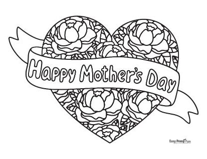 Printable mothers day coloring pages