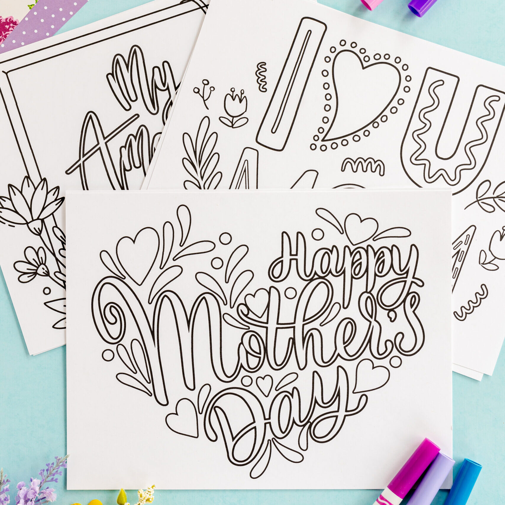 Free printable mothers day coloring pages