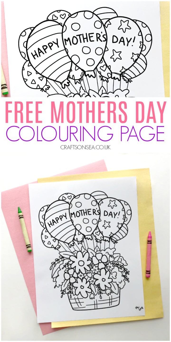 Mothers day loring page for kids free printable