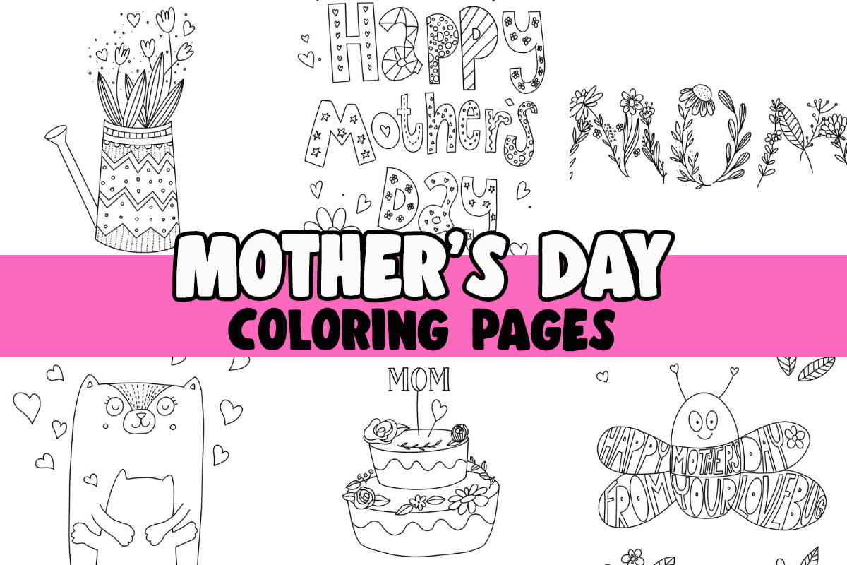 Mothers day coloring pages