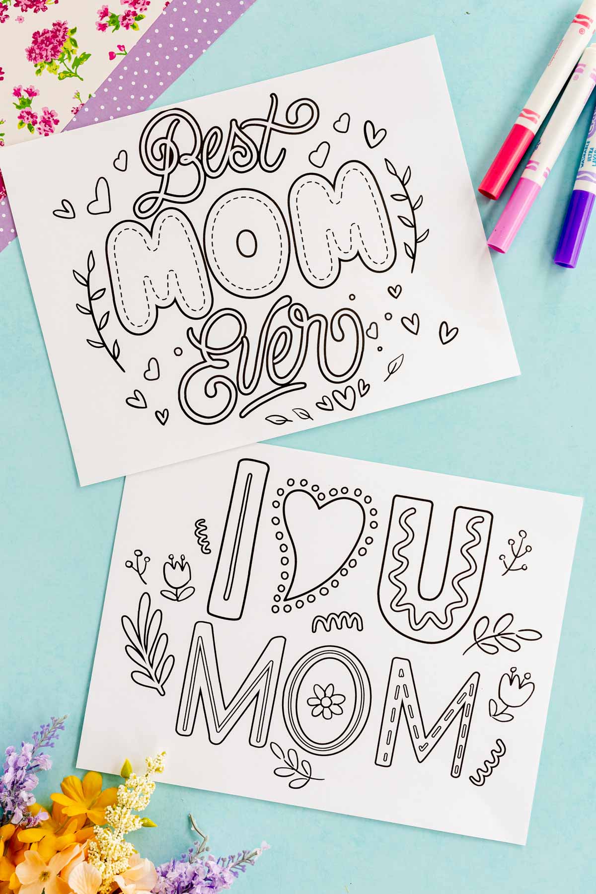 Free printable mothers day coloring pages