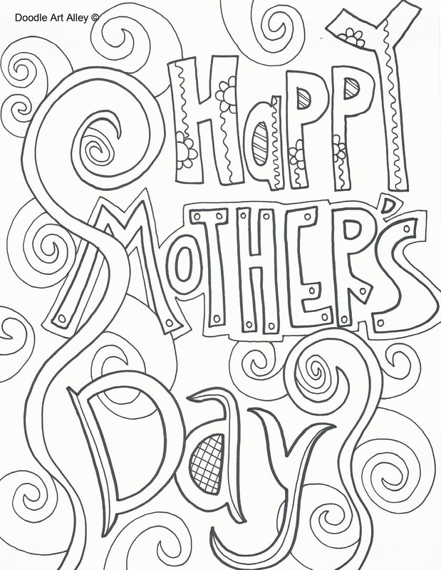 Mothers day coloring pages