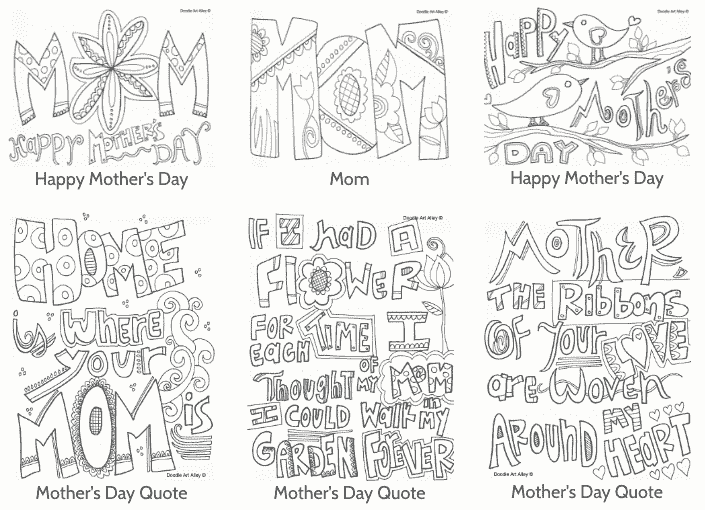 Best free printable mothers day coloring pages