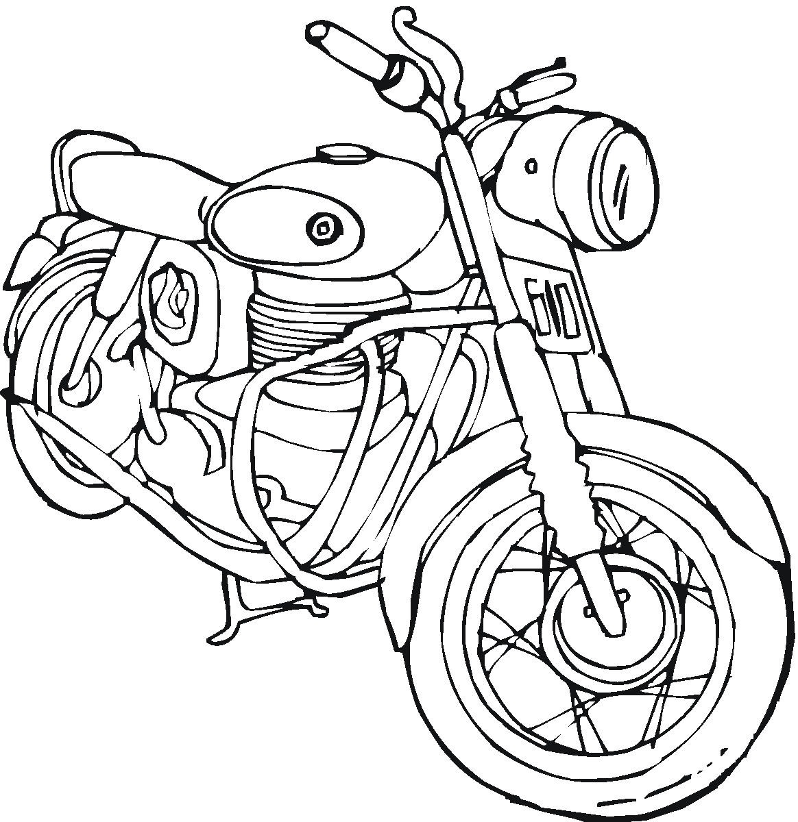 Free printable motorcycle coloring pages for kids