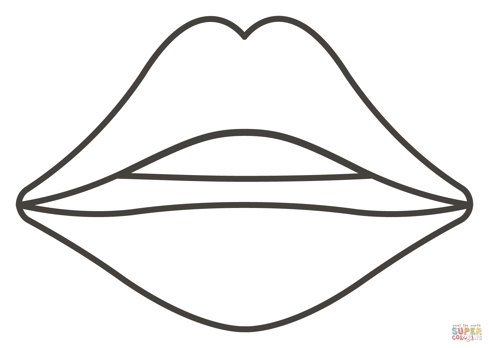 Mouth coloring page free printable coloring pages