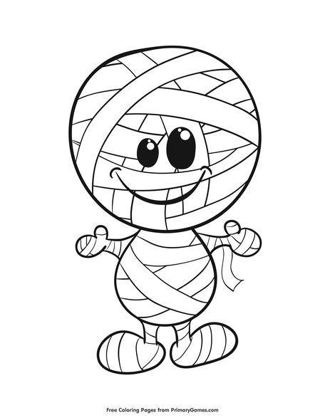 Mummy coloring page â free printable pdf from