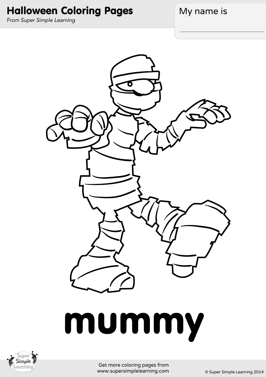 Mummy coloring page