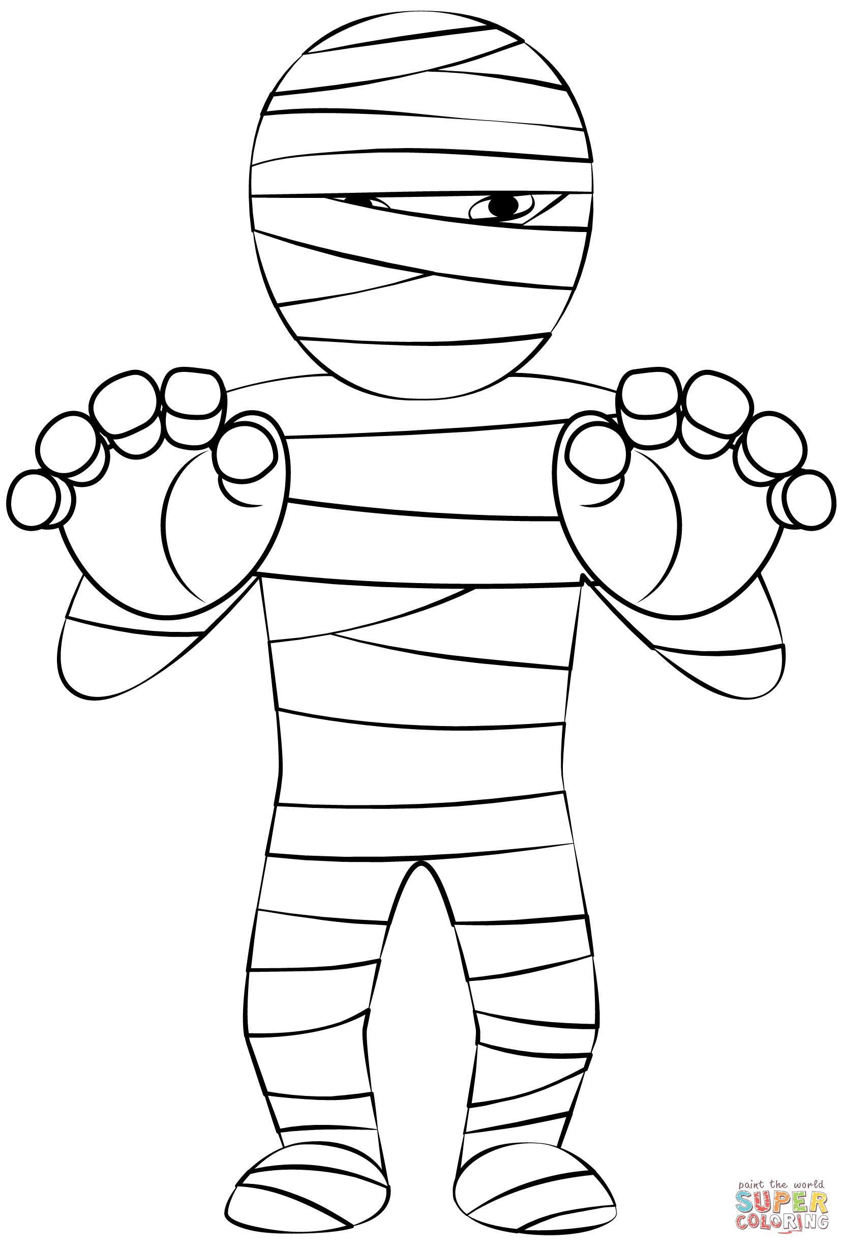 Mummy coloring page free printable coloring pages