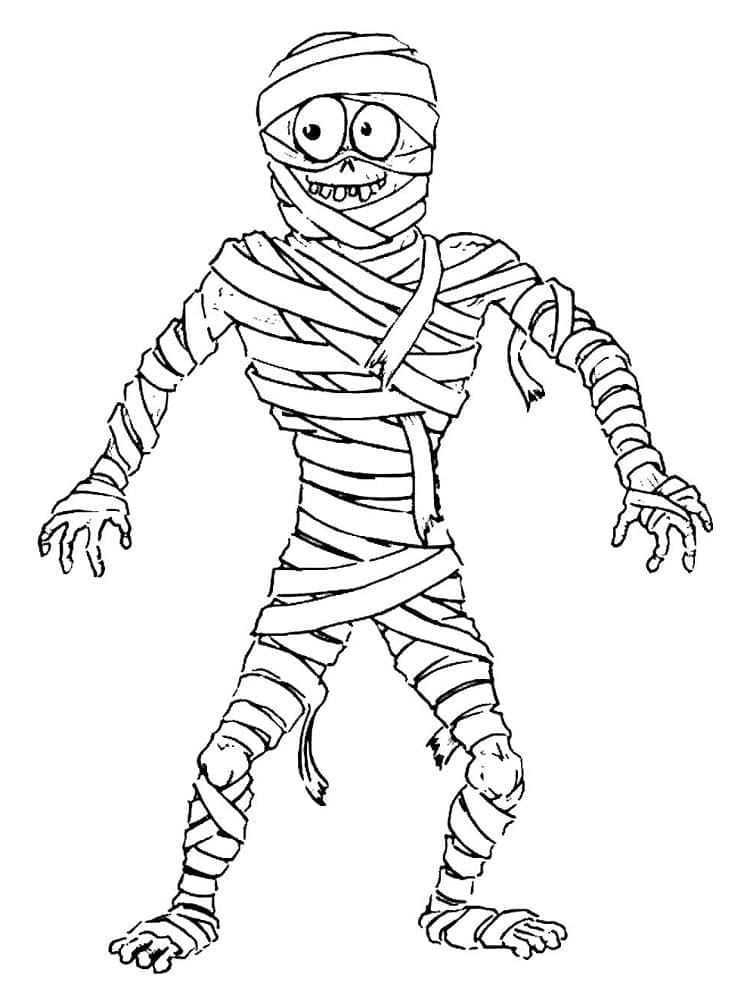 Very funny mummy coloring page