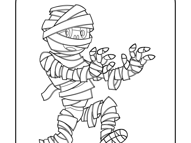 Halloween mummies colouring pages teaching resources