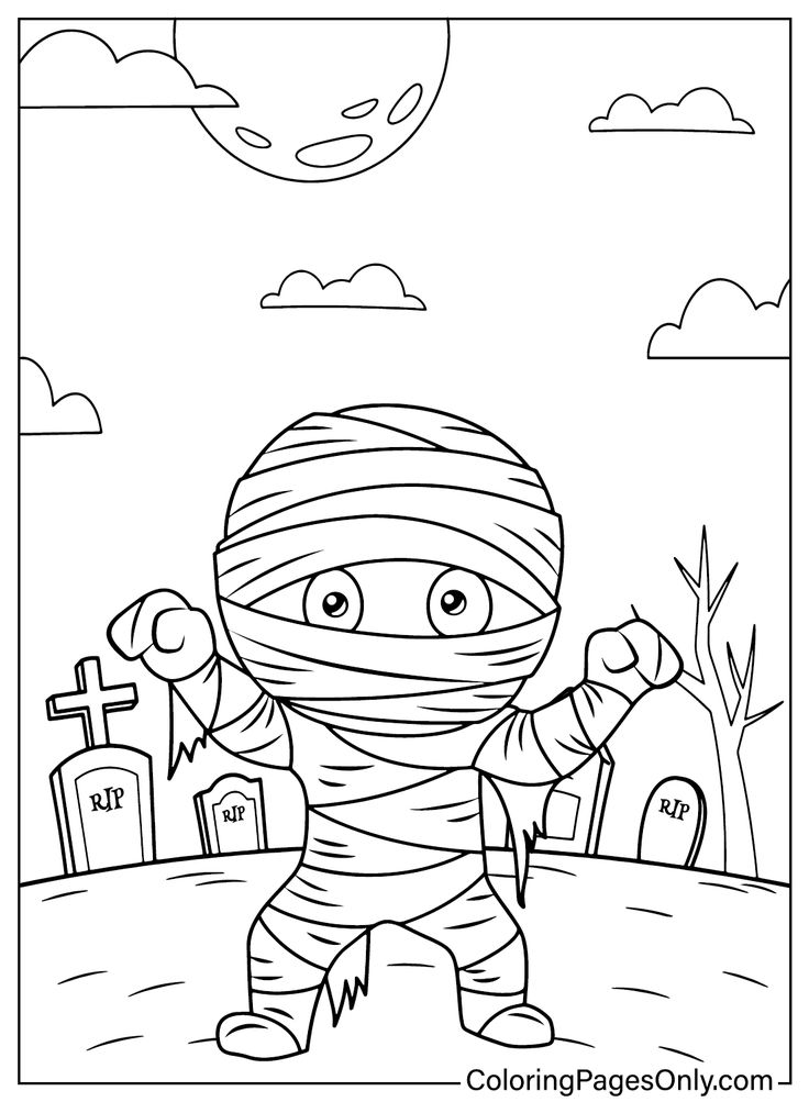 Mummy coloring pages