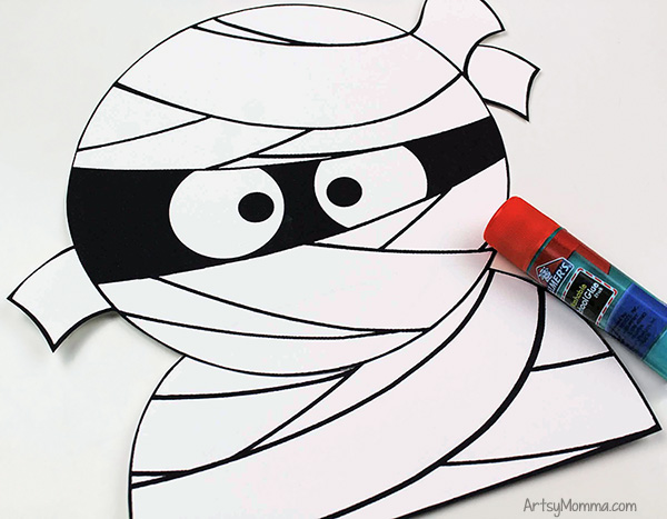 Printable mummy craft and writing activity