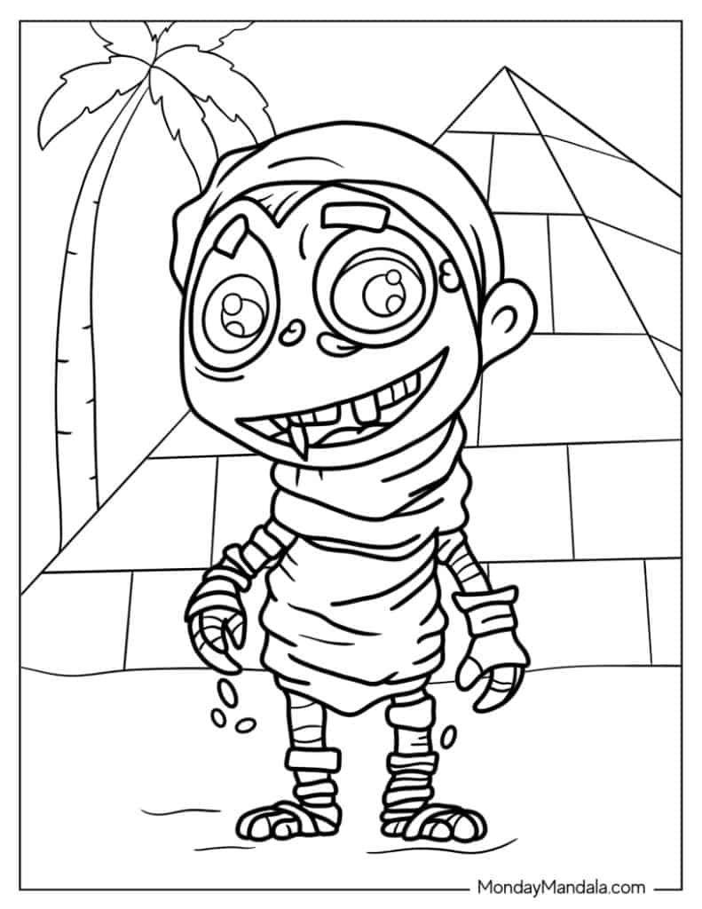 Monster coloring pages free pdf printables