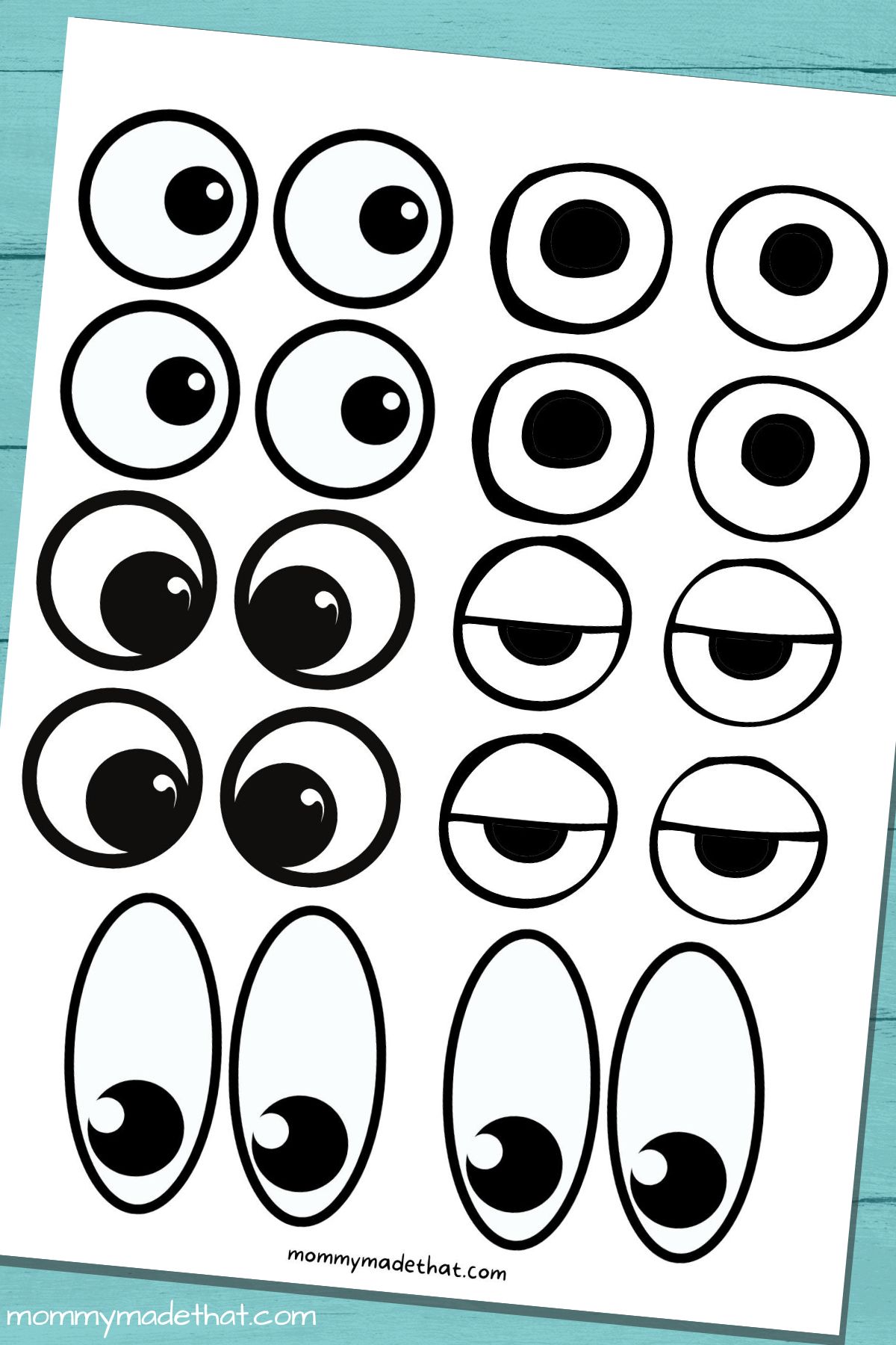 Free printable googly eyes tons of sizes