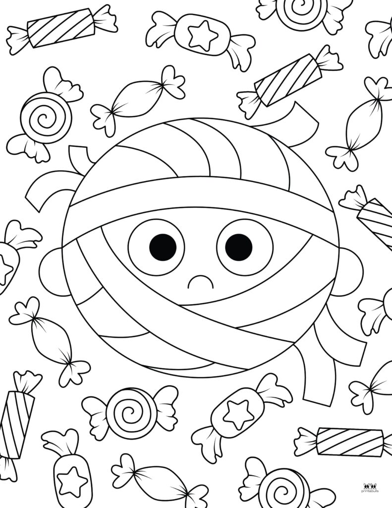 Mummy coloring pages templates