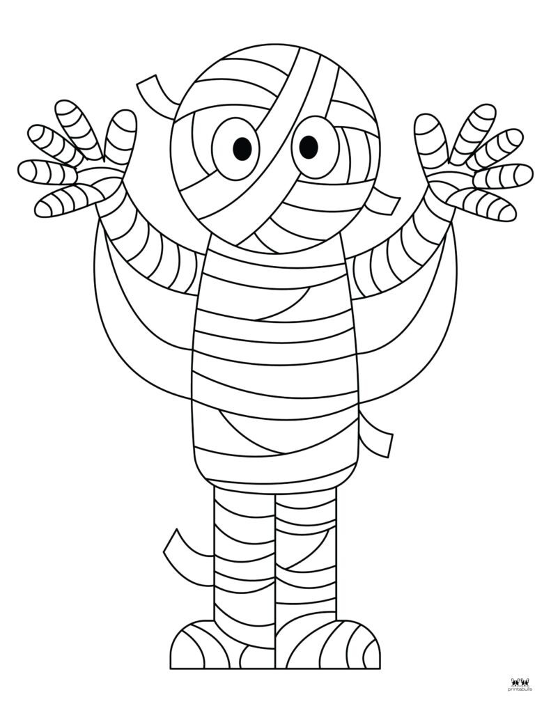 Mummy coloring pages templates