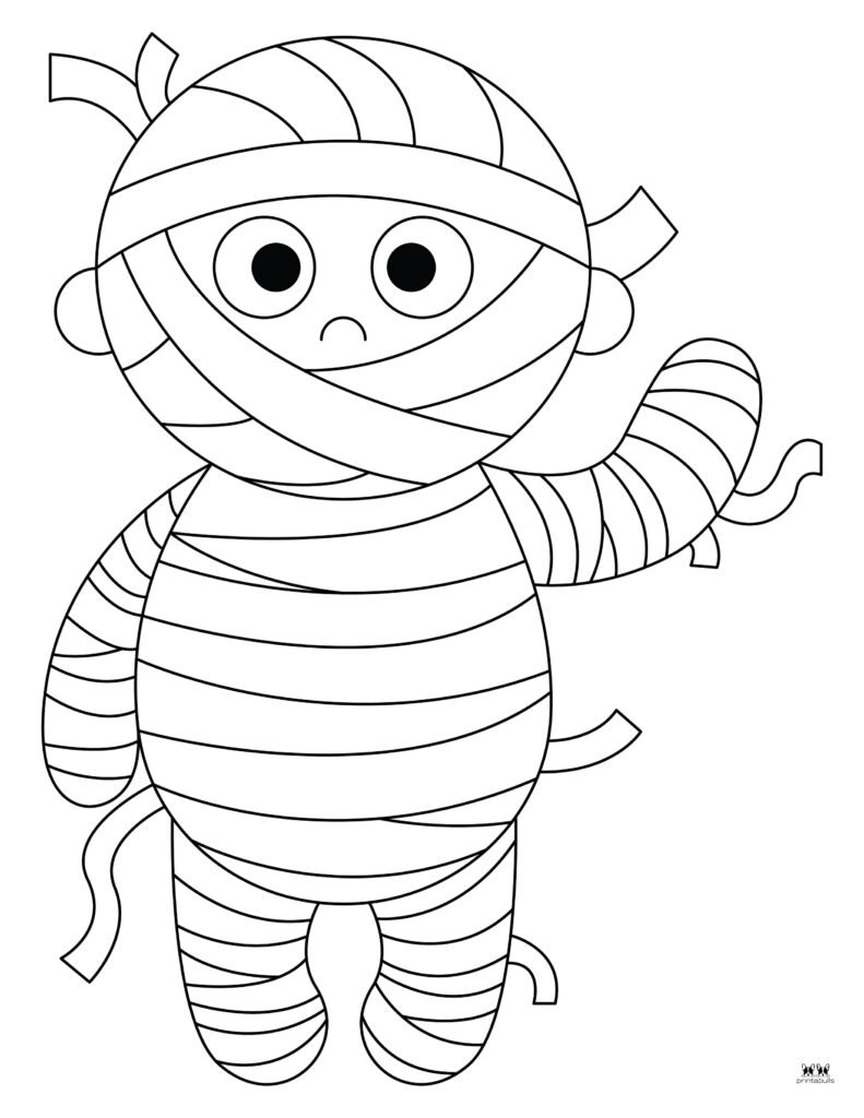 Mummy coloring pages templates