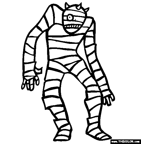 Uy halloween costue online coloring page