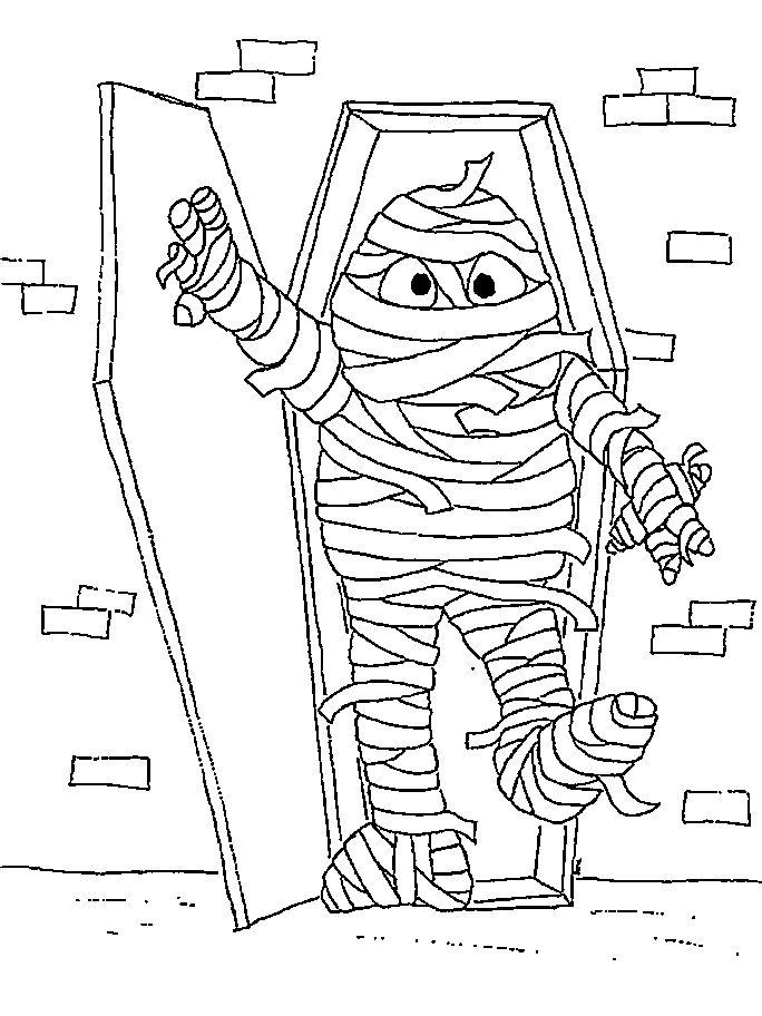 Free printable mummy coloring pages for kids