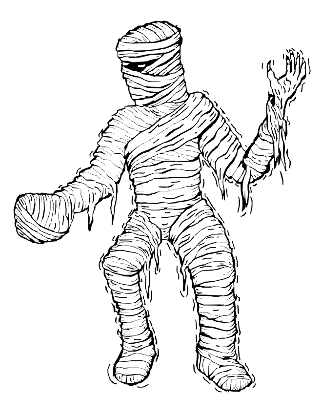 Free printable mummy coloring pages for kids