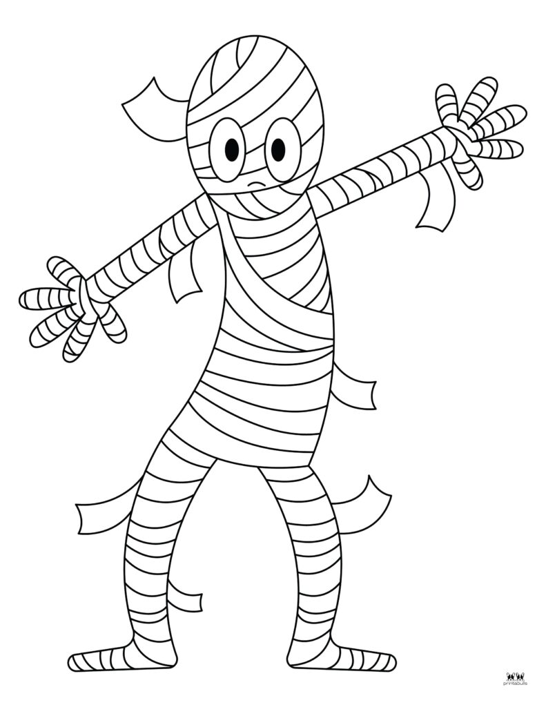 Mummy coloring pages templates