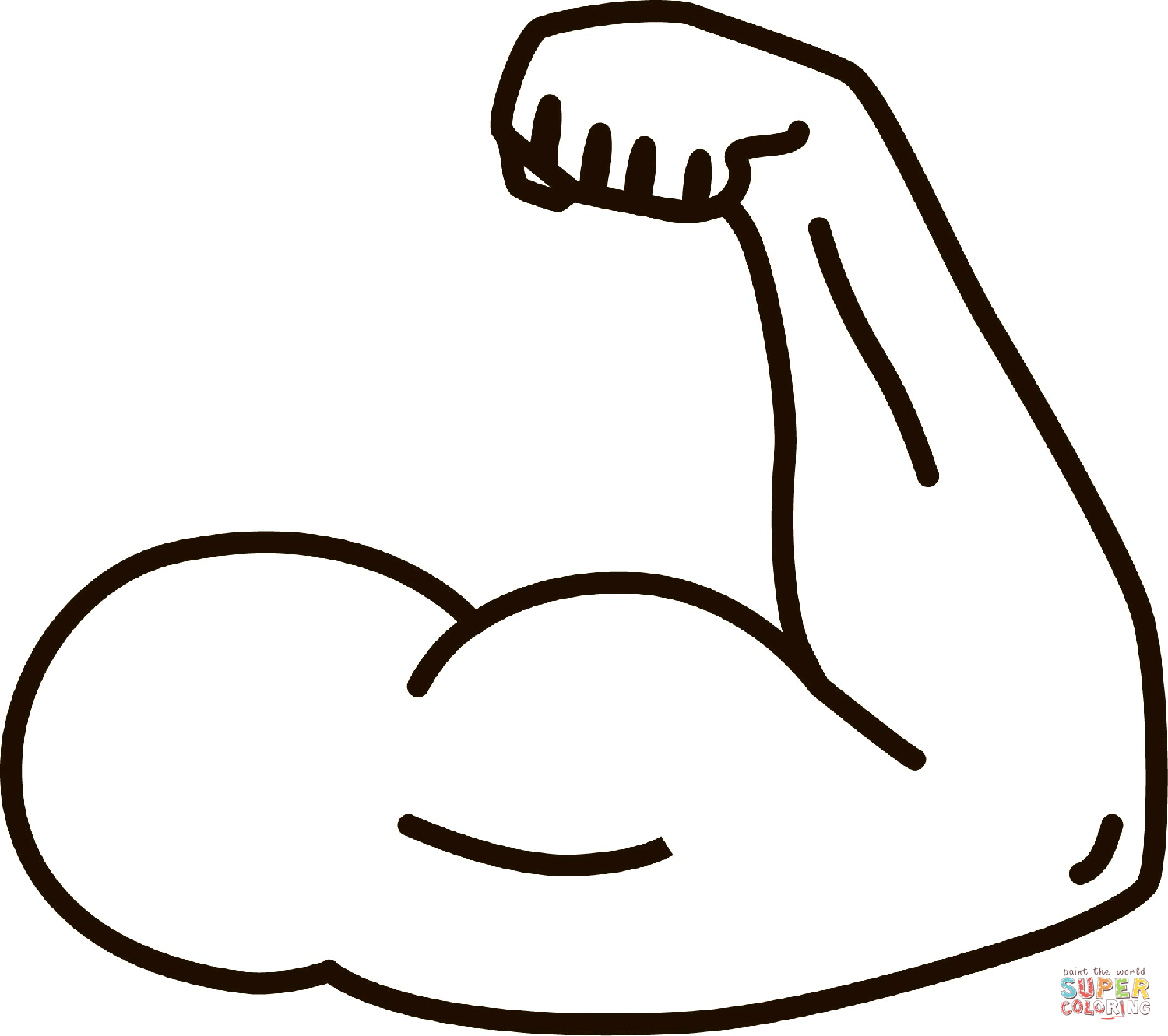 Muscle coloring page free printable coloring pages