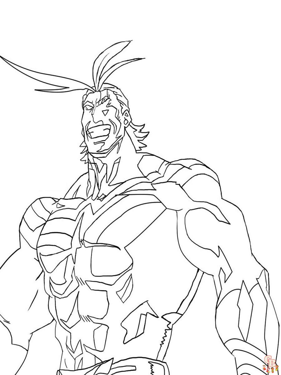 All might coloring pages