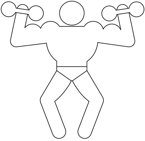 Muscle coloring page free printable coloring pages