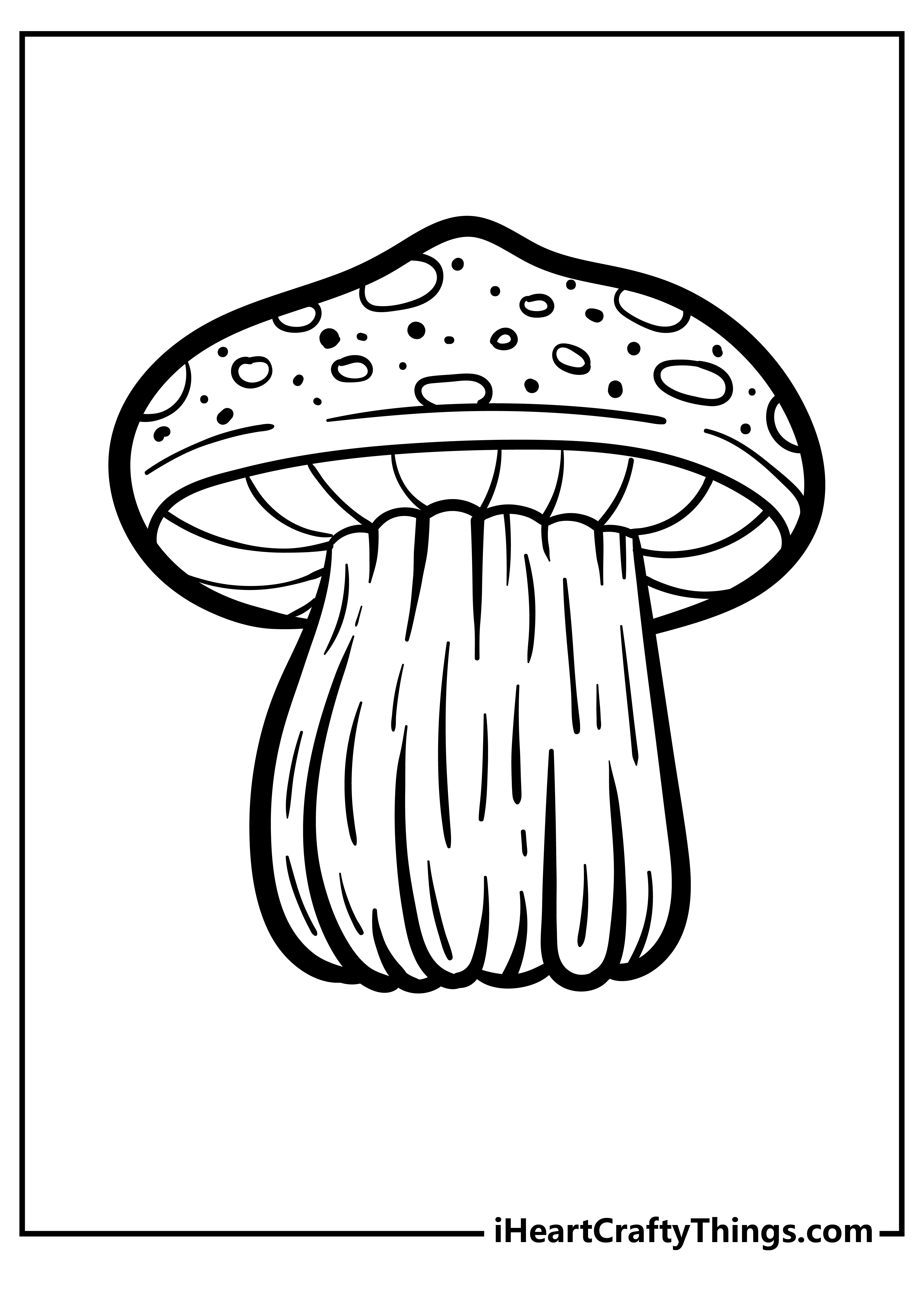 Mushroom coloring pages free printables